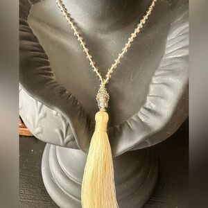 Zacasha Gold Beaded Necklace with Buddha Pendant